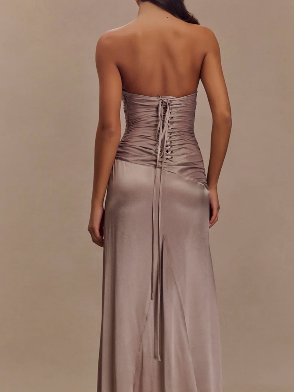 MESHKI XS Serena formal strapless dress